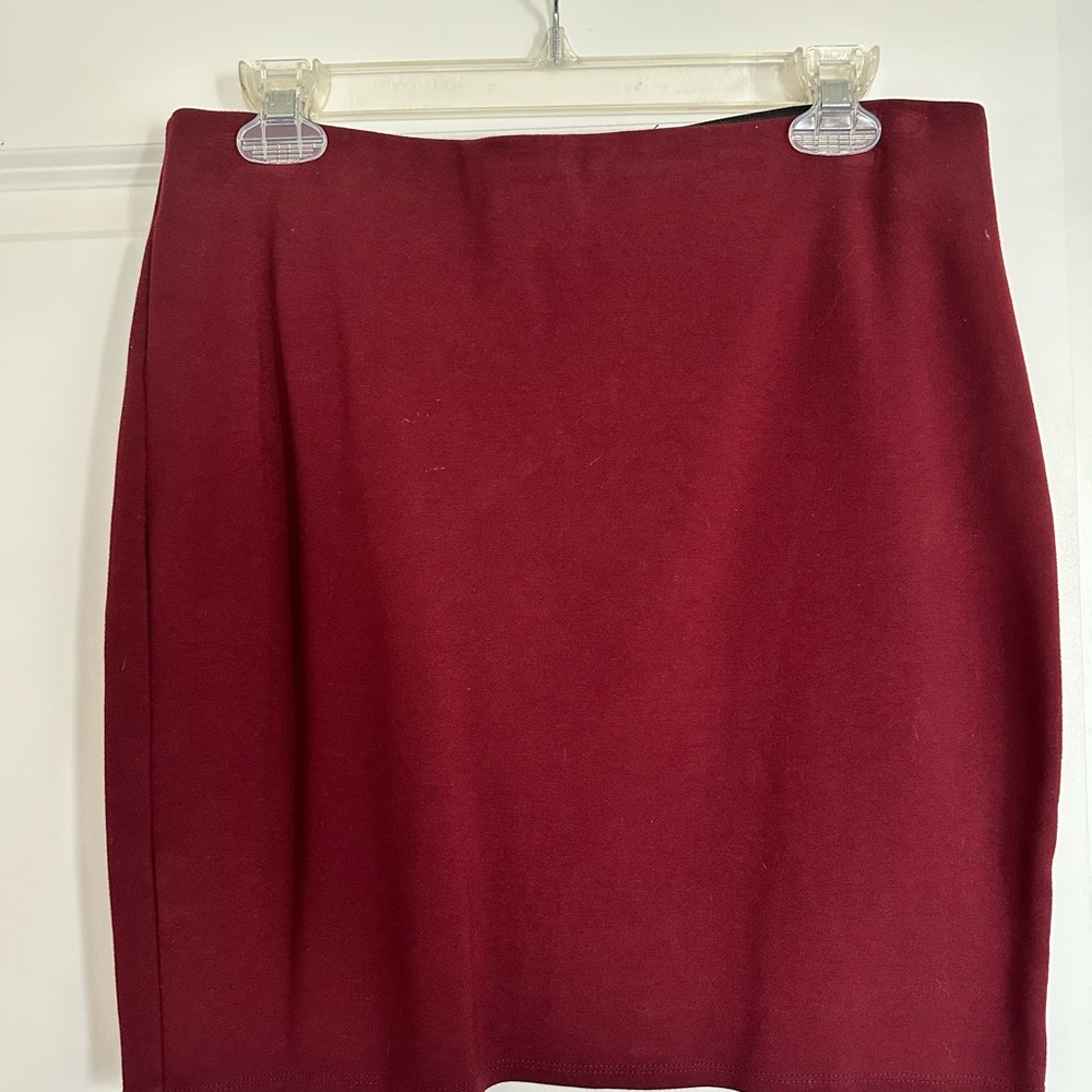 LOFT Rich Burgundy Pencil Skirt